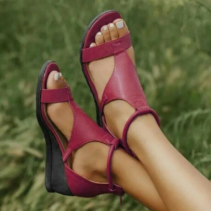 Nuevos zapatos de mujer versátiles con tacón inclinado - MXbueno