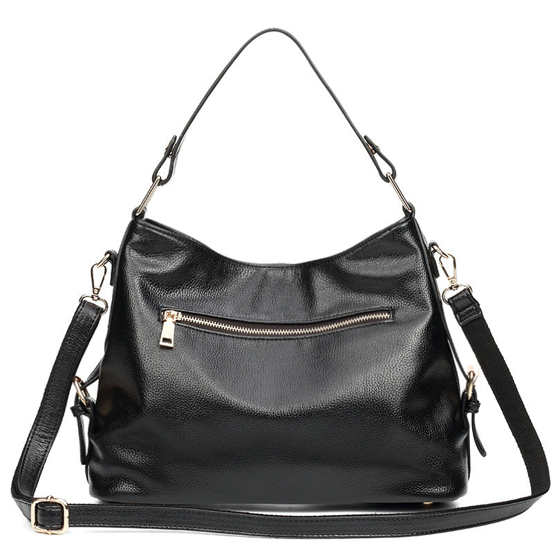 Bolso De Mujer Con Estampado De Litchi Casual Con Un Hombro En La Mano