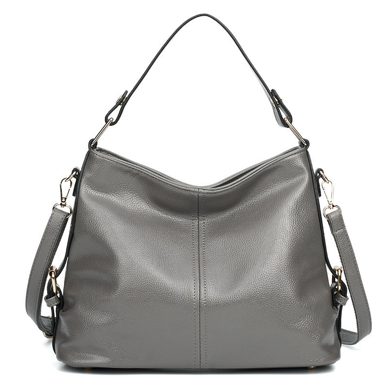 Bolso De Mujer Con Estampado De Litchi Casual Con Un Hombro En La Mano