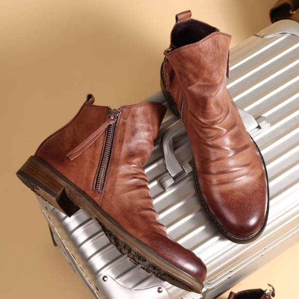Botas De Hombre Hechas A Mano Antideslizantes - MXbueno