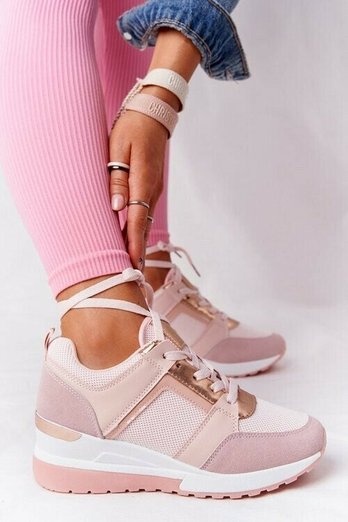 Zapatillas Deportivas De Cuña Con Cordones