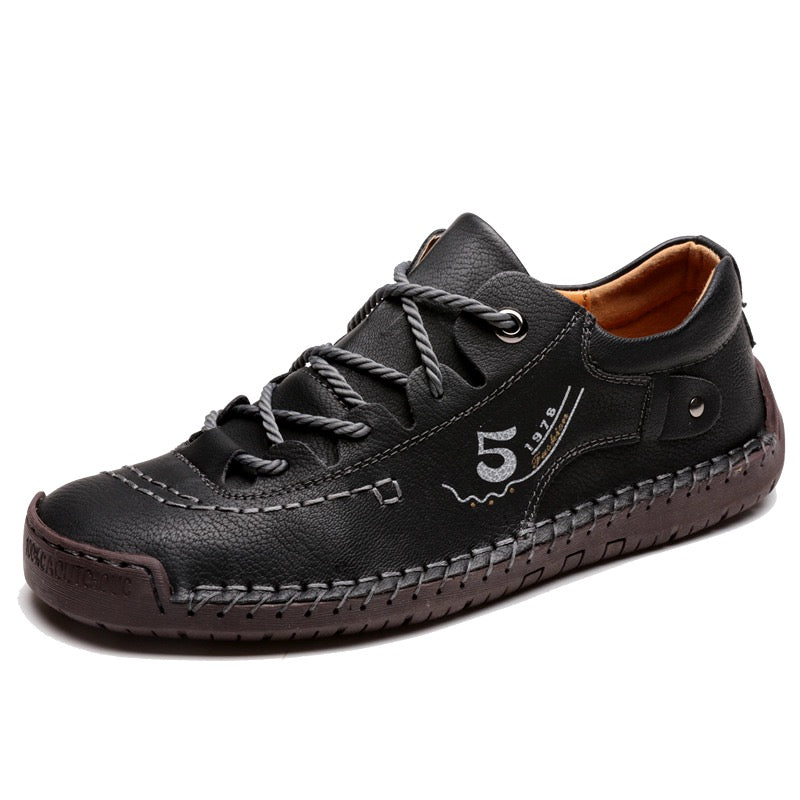 Cosido a mano zapatos casuales suaves