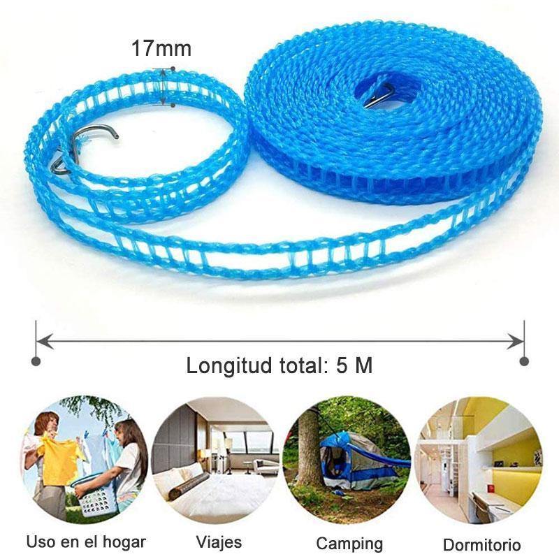 Tendedero portátil para exteriores y hogar(5M*2 piezas) - MXbueno