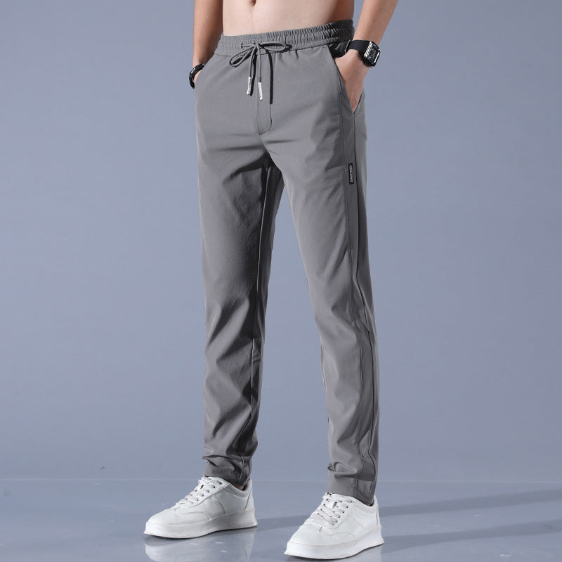 Pantalones De Chándal De Secado Rápido Para Hombre Elásticos De Seda De Hielo Fino De Verano