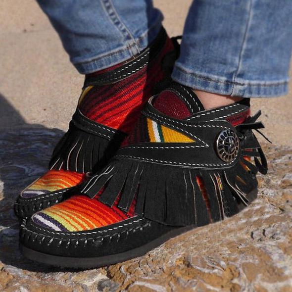 Botines Retro De Gamuza Para Mujer
