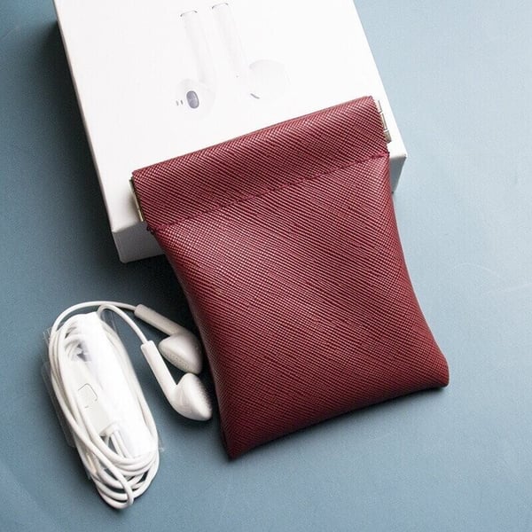 Bolsa De Cuero De Botón