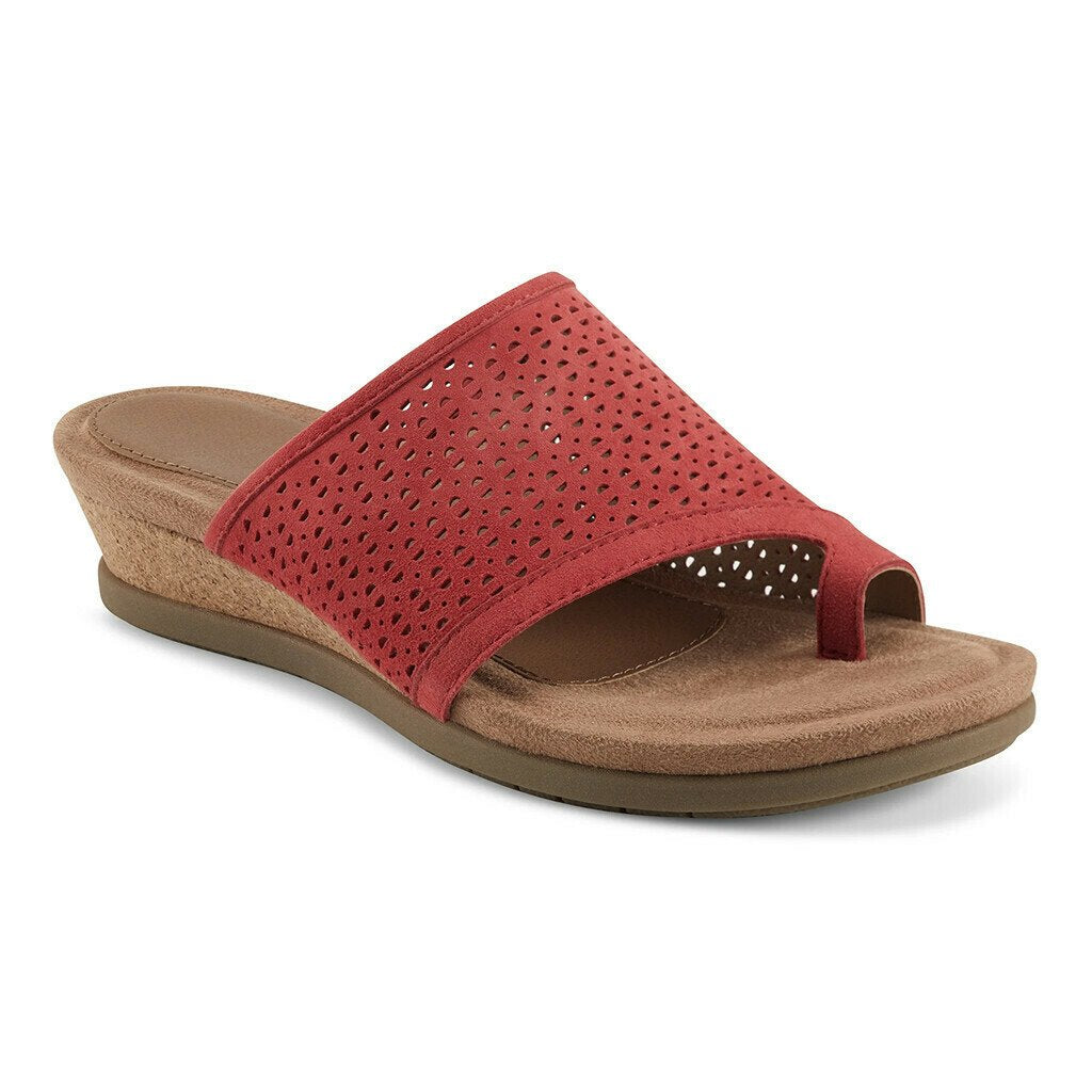 Sandalias Ortopédicas Con Cuña De Gamuza