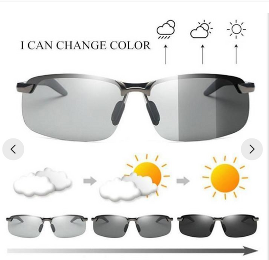 Gafas de sol fotocrómicas con lente polarizada(Enviar estuche de gafas)