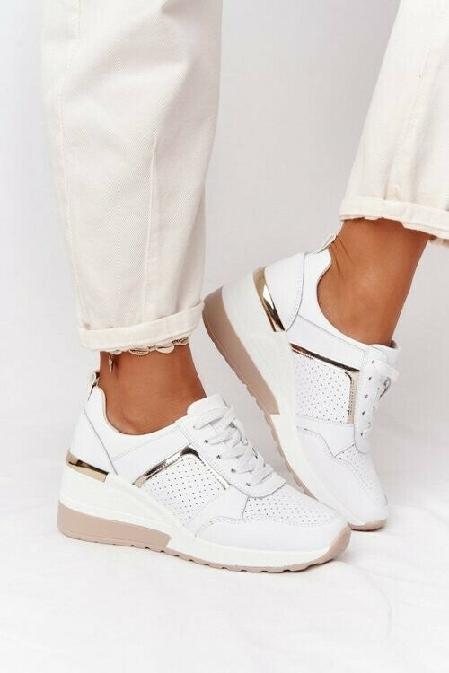 Zapatillas Deportivas De Cuña Con Cordones