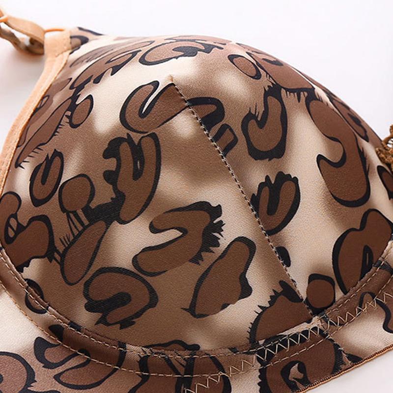 đ„El Nuevo Sujetador Transpirable Fino Sin Anillo De Acero Con Estampado De Leopardo ReĂșne Senos Sexys Y Sujetador Anti-flacidez