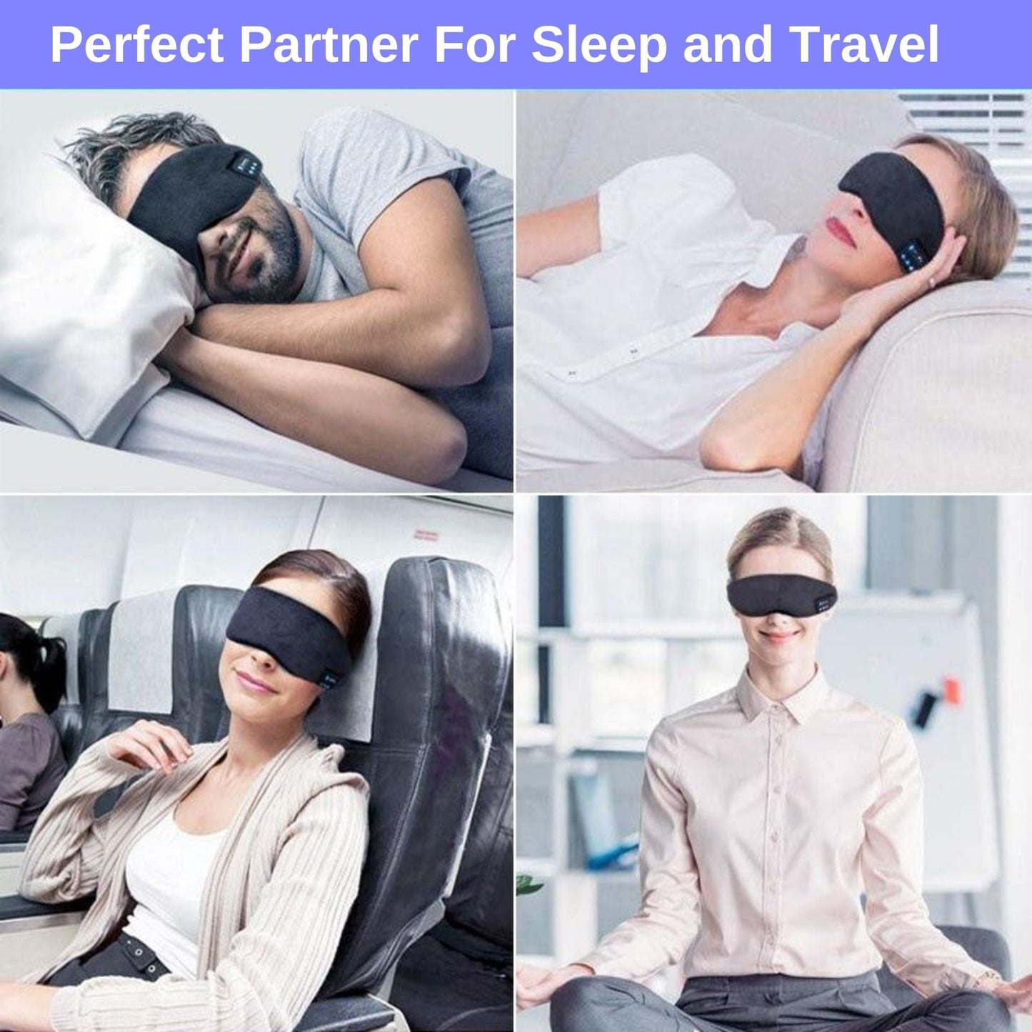 Máscara Para Dormir Con Auriculares