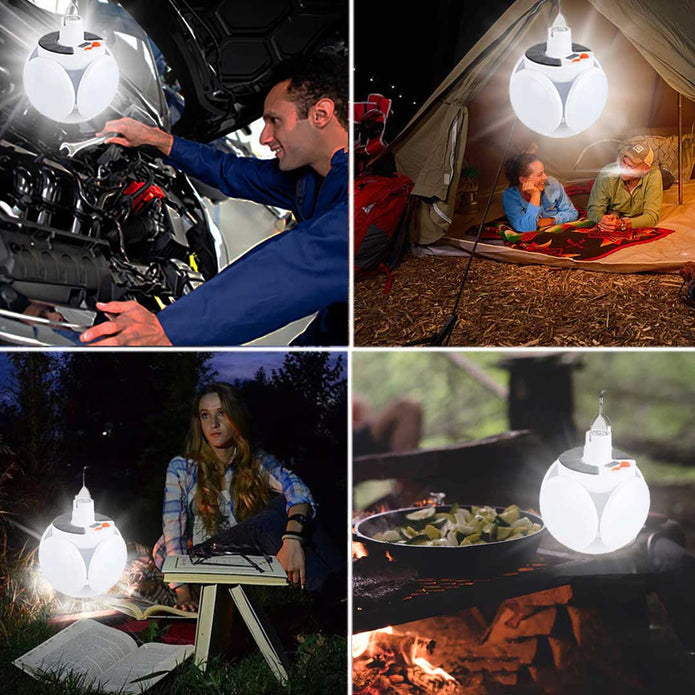 Lámpara Solar Plegable 2 En 1
