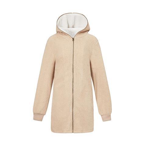 Otoño e invierno cordero lana cremallera chaqueta cálida - MXbueno