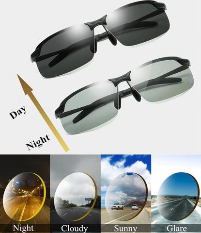 Gafas de sol fotocrómicas con lente polarizada(Enviar estuche de gafas)