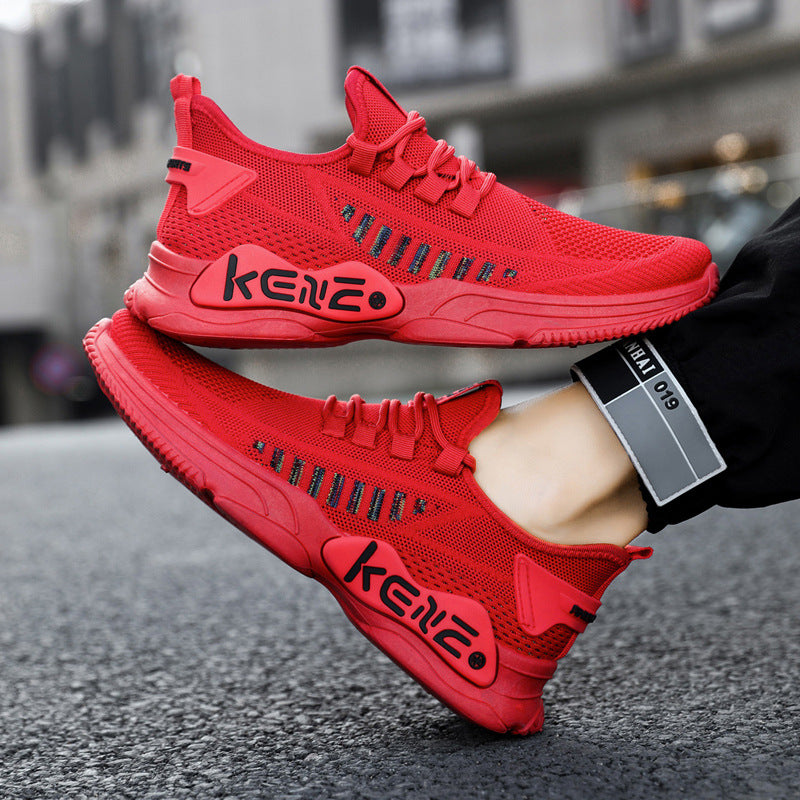 Zapatos Casuales Para Hombres Zapatos Deportivos Zapatos Para Correr Transpirables Tejidos Con Mosca