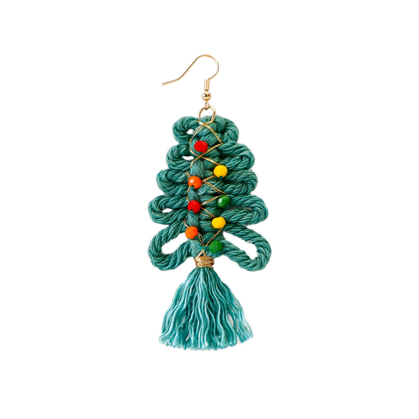 Pendientes De Navidad Europeos Y Americanos Mujer Creativa Comercio Exterior Dibujos Animados Navidad Bohemia Borla Tejiendo Pendientes Hechos A Mano