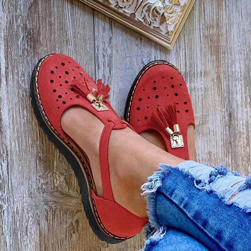 Sandalias Cómodas Con Borlas Para Mujer