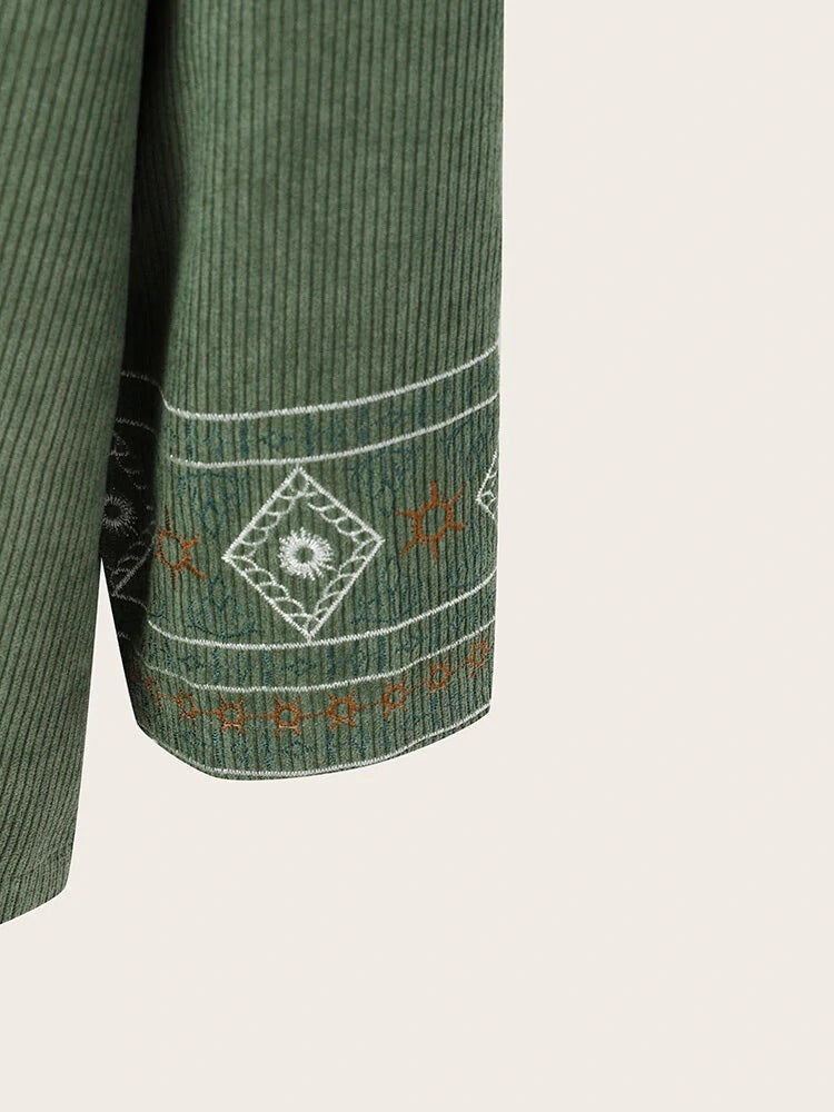 Cárdigan Con Capucha Verde 2021 Otoño Algodón Temperamento Tejido A Rayas Chaqueta Estampada Commuter