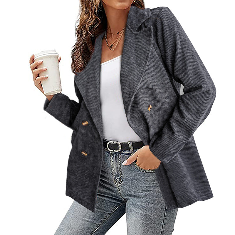 2021 Tops De Mujer Otoño E Invierno Nueva Chaqueta De Color Sólido Blazer