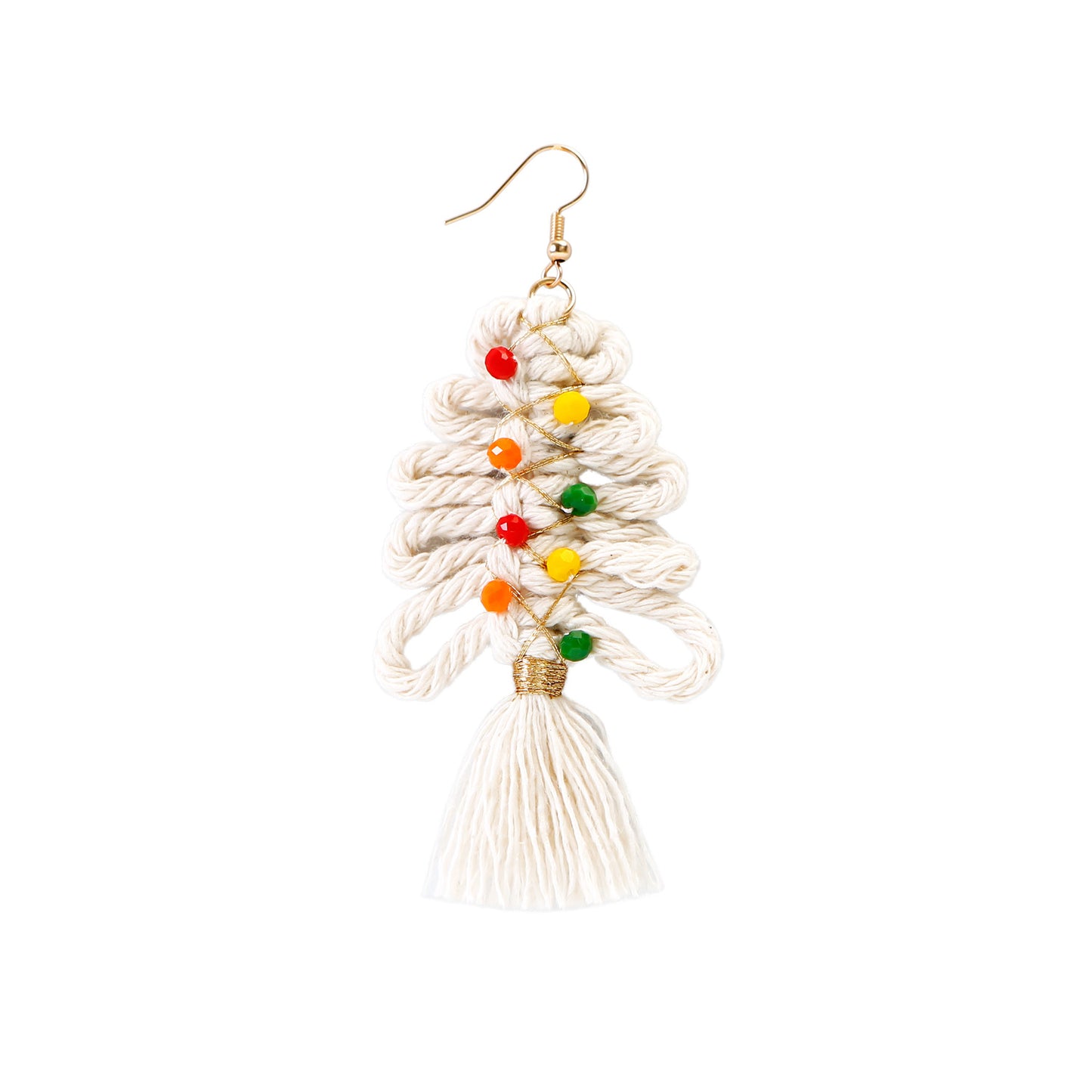 Pendientes De Navidad Europeos Y Americanos Mujer Creativa Comercio Exterior Dibujos Animados Navidad Bohemia Borla Tejiendo Pendientes Hechos A Mano