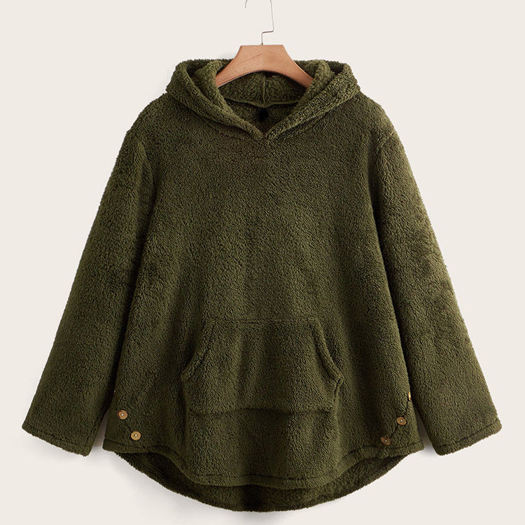 Jersey Con Capucha Con Cintura Suelta Y Bordes Deshilachados