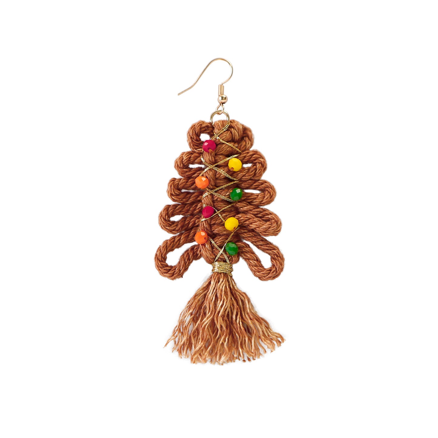Pendientes De Navidad Europeos Y Americanos Mujer Creativa Comercio Exterior Dibujos Animados Navidad Bohemia Borla Tejiendo Pendientes Hechos A Mano