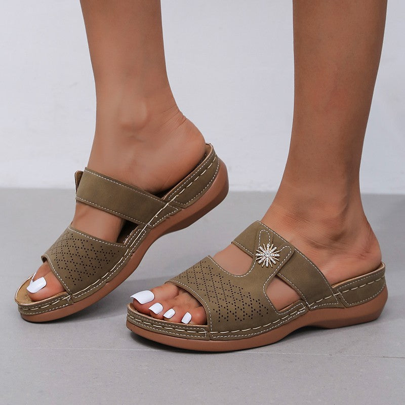 Sandalias Cómodas Ortopédicas Con Punta De Mujer