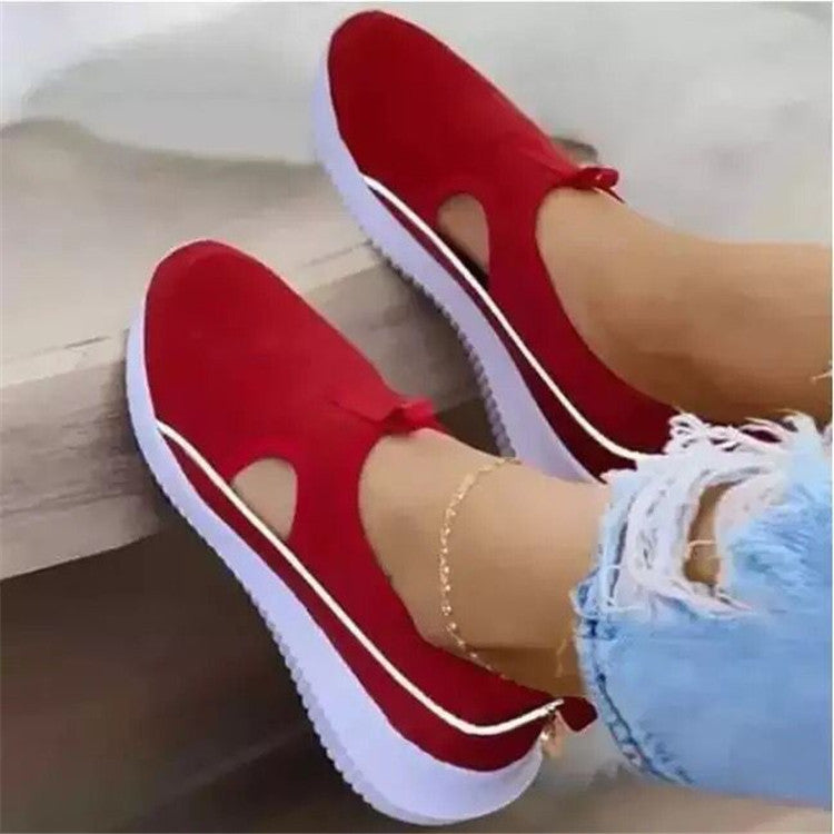 Zapatillas de deporte tejidas huecas de moda para mujer