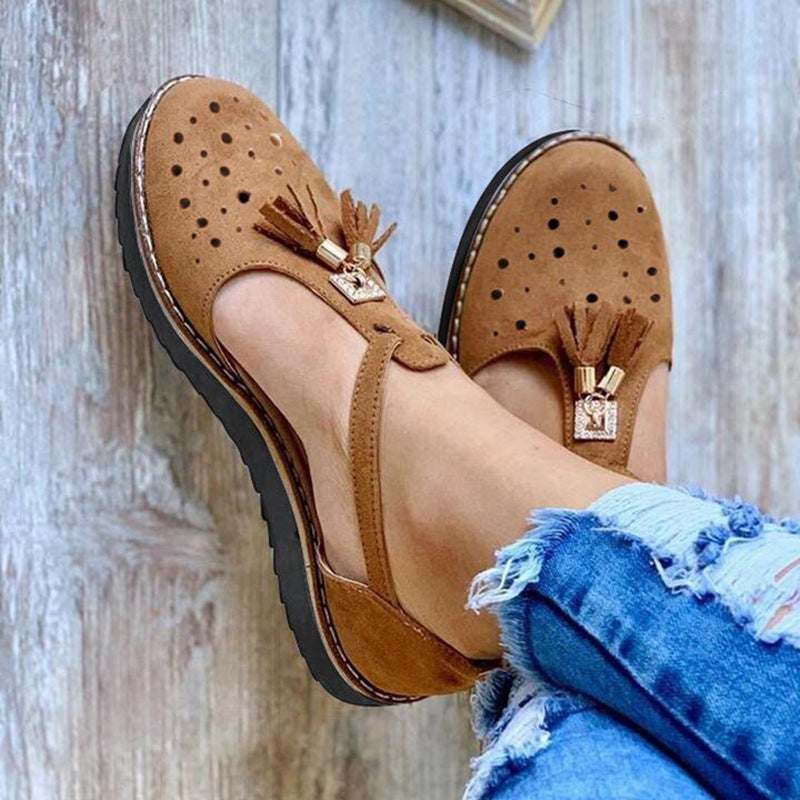 Sandalias Cómodas Con Borlas Para Mujer