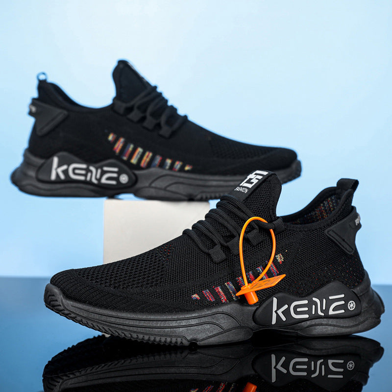 Zapatos Casuales Para Hombres Zapatos Deportivos Zapatos Para Correr Transpirables Tejidos Con Mosca