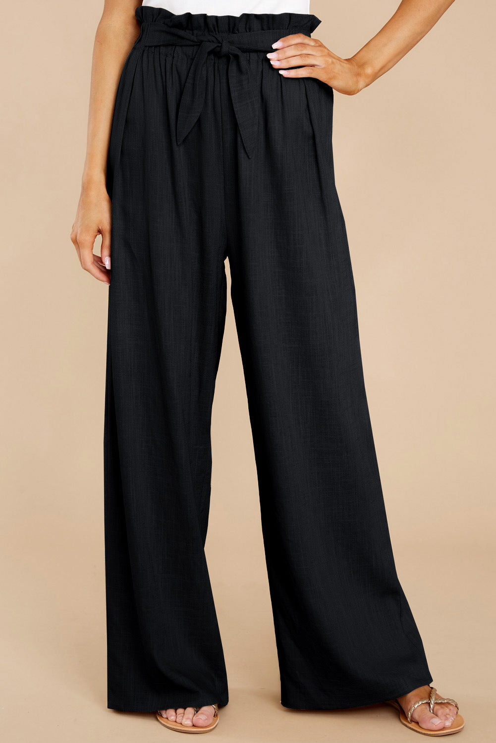 Pantalón Casual Oversize Holgado De Algodón Y Lino