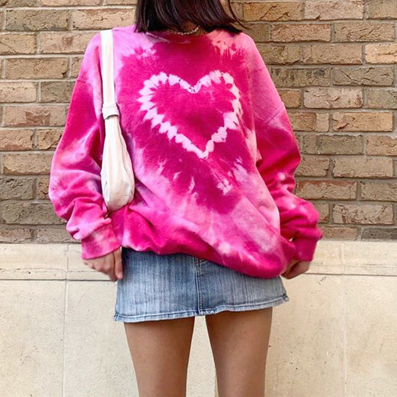 Suéter Holgado De Manga Larga Con Efecto Tie-dye