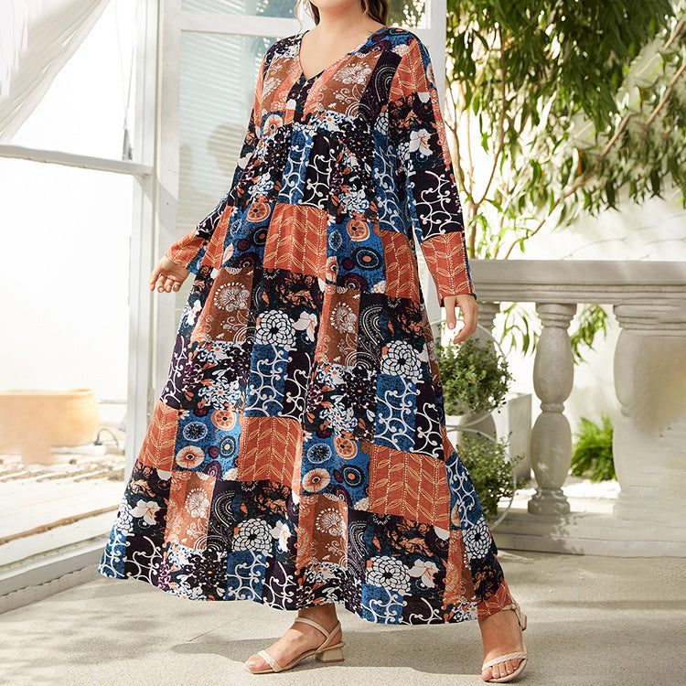 Vestido Estampado Floral Pequeño De Algodón