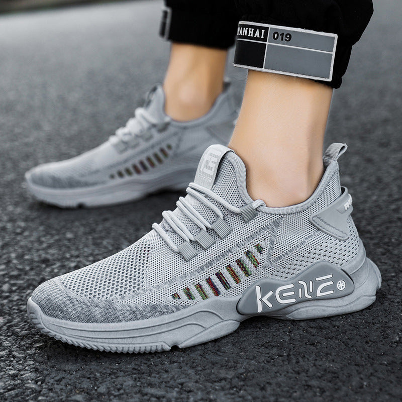 Zapatos Casuales Para Hombres Zapatos Deportivos Zapatos Para Correr Transpirables Tejidos Con Mosca