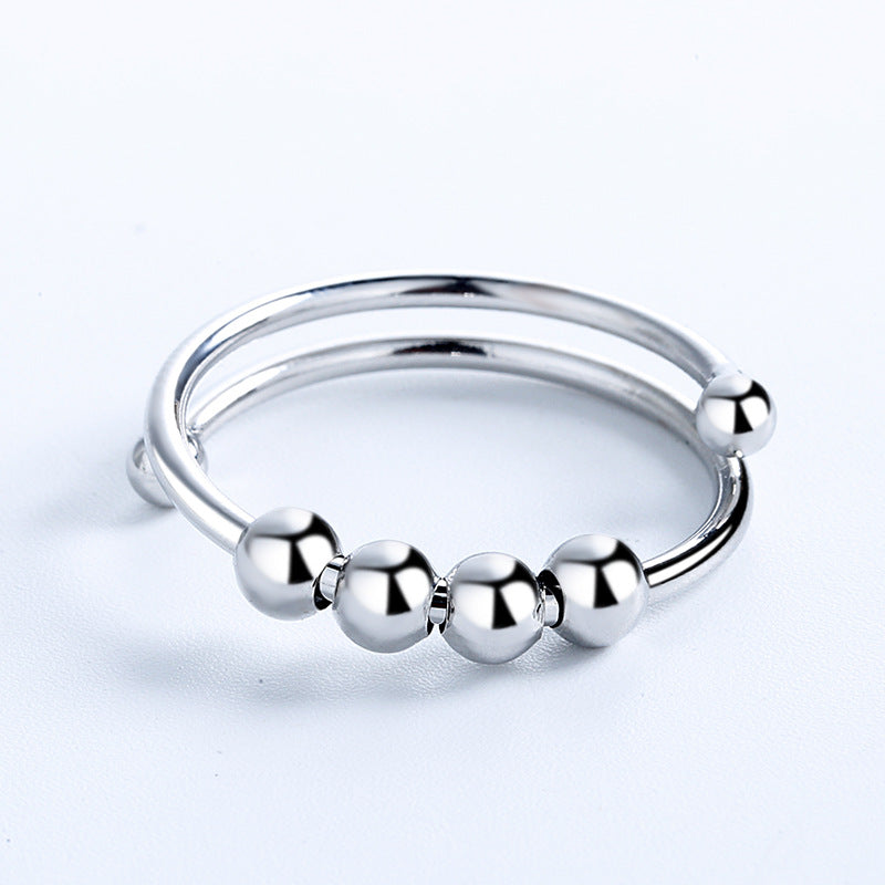 Anillo Fidget Rolling Beads