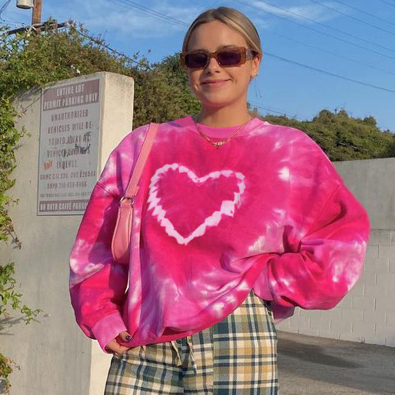 Suéter Holgado De Manga Larga Con Efecto Tie-dye