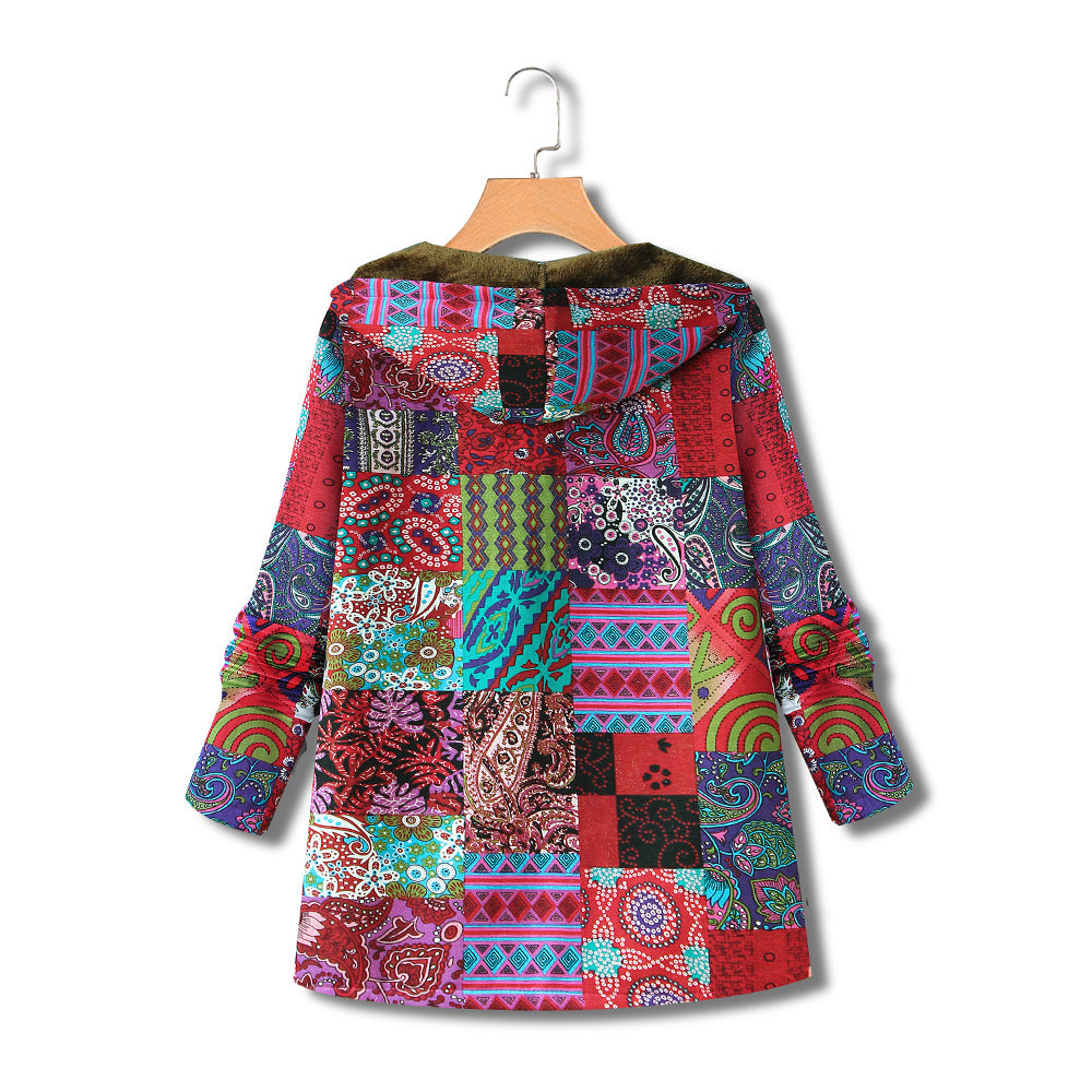 Chaqueta De Algodón De Terciopelo De Largo Medio