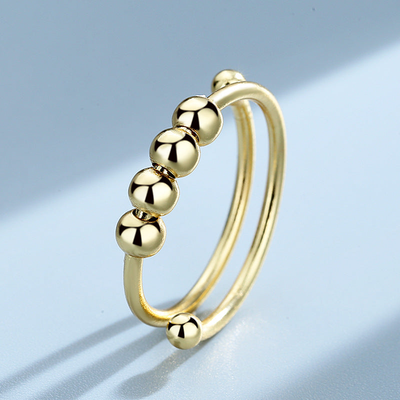Anillo Fidget Rolling Beads
