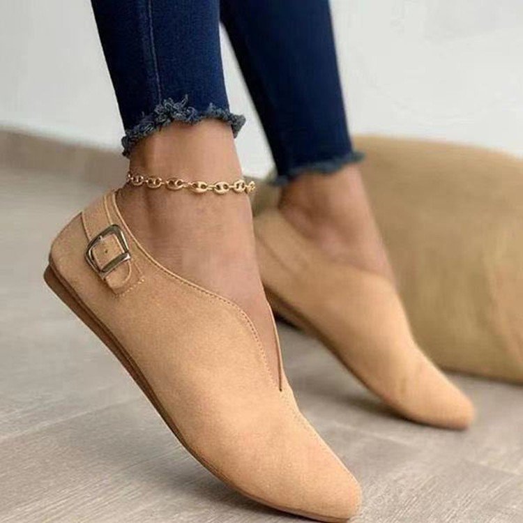 Zapatos Planos Casuales De Ante De Nuevo Estilo