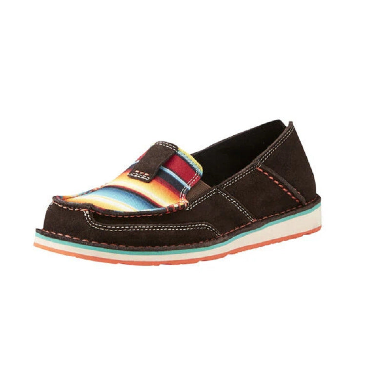 Zapatos Deportivos De Lona Con Bloques De Color Arcoíris Para Mujer