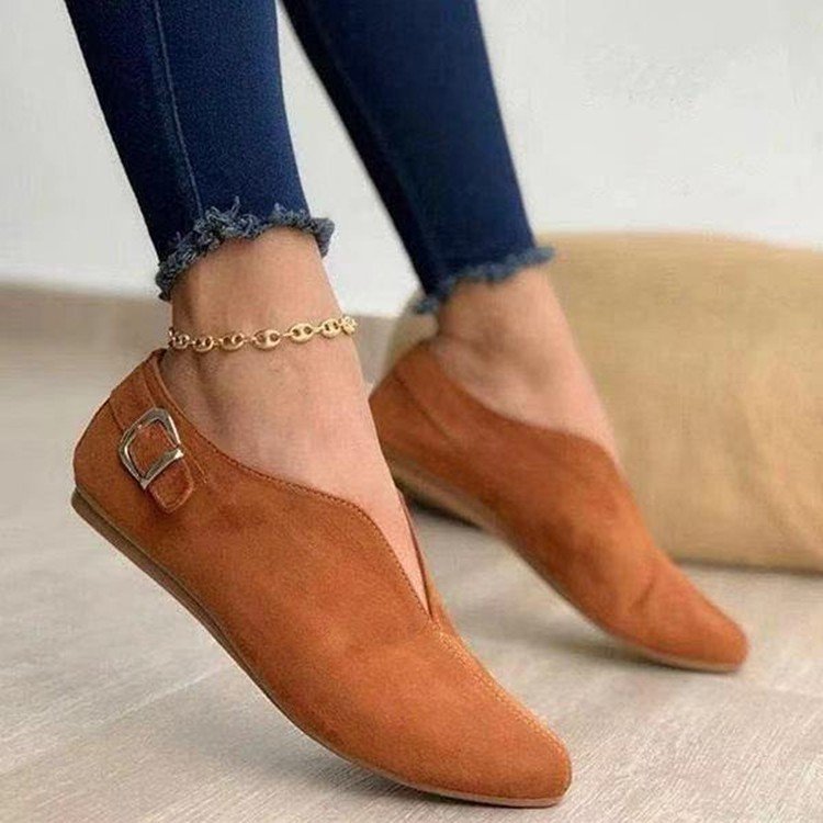 Zapatos Planos Casuales De Ante De Nuevo Estilo