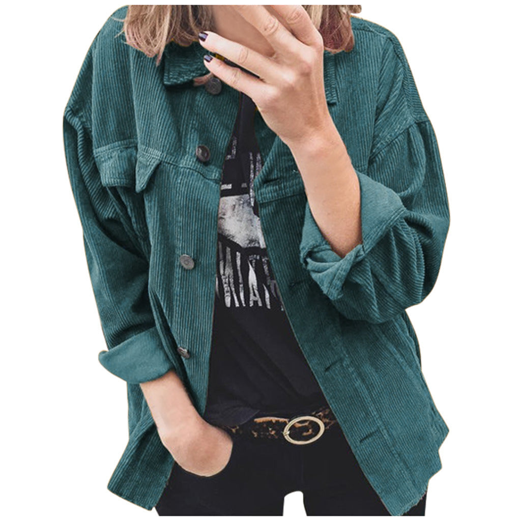 Cárdigan De Pana Con Botones Y Camisa Acolchada Con Solapa
