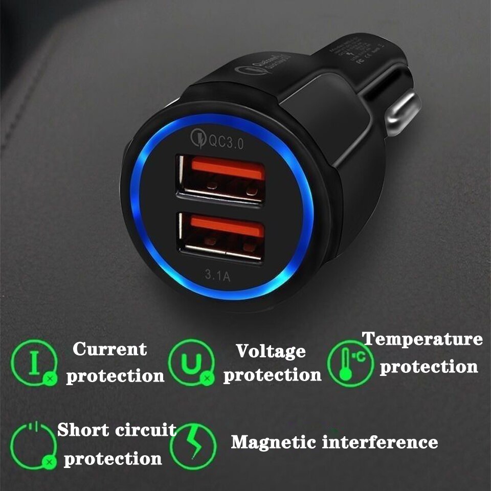 Car phone charger quick charge 3.0