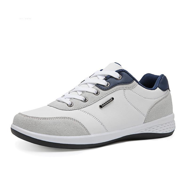 Zapatillas deportivas informales antideslizantes de cuero para hombre - MXbueno