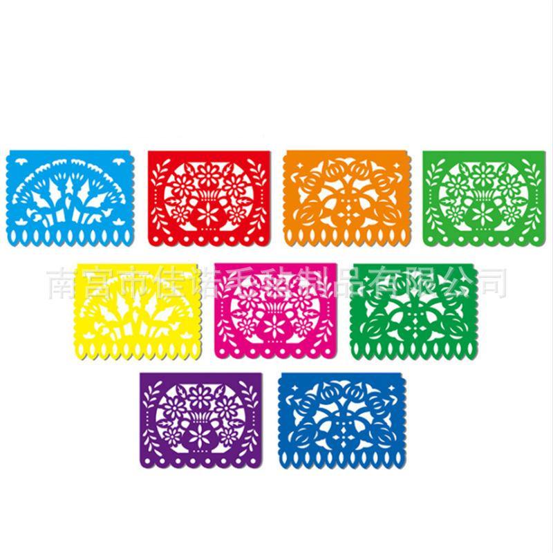 Guirnaldas de manta de fieltro con color multi para dias de los muertos - MXbueno
