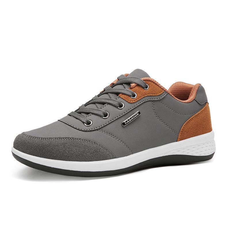 Zapatillas deportivas informales antideslizantes de cuero para hombre - MXbueno