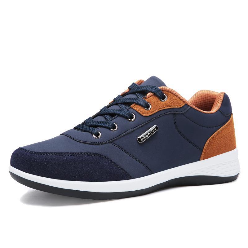 Zapatillas deportivas informales antideslizantes de cuero para hombre - MXbueno