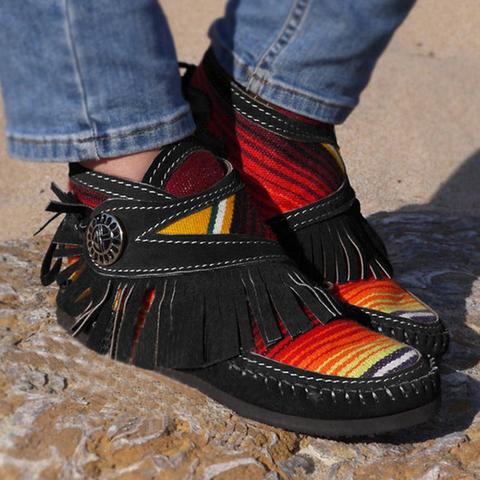 Mocasines de cuero vaquera