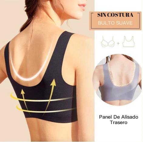 Sujetador de encaje con almohadilla de látex a prueba de golpes y cómodo push up inalámbrico - MXbueno