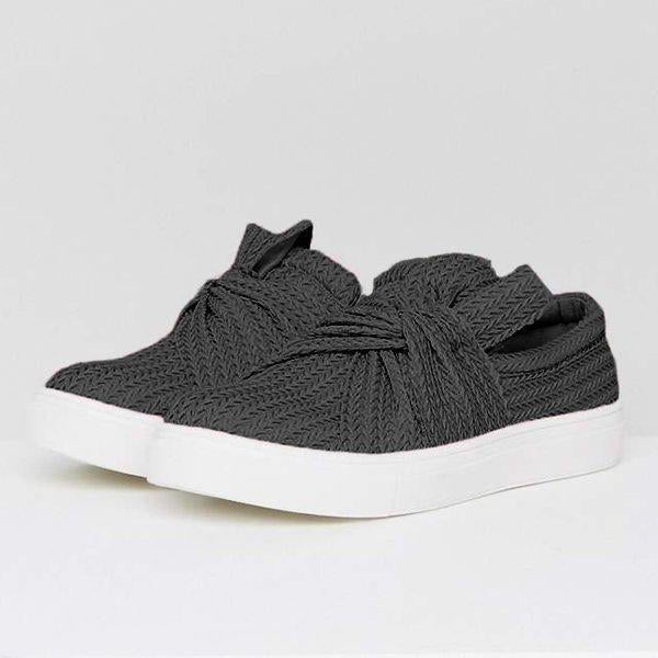 Zapatillas sin cordones de punto Twist para mujer